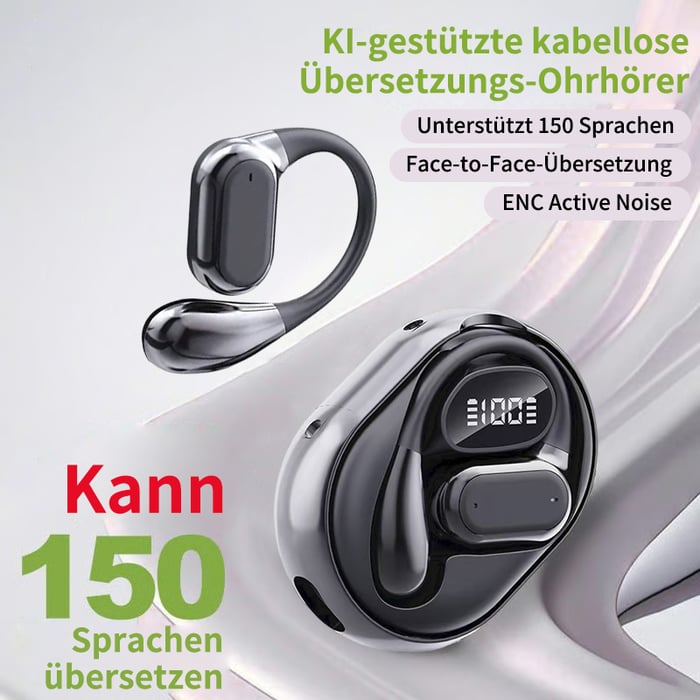 🏆#1 Bestseller⏰49 % RABATT💎AI-Übersetzung Kabellose OWS Bluetooth 5.4-Ohrhörer