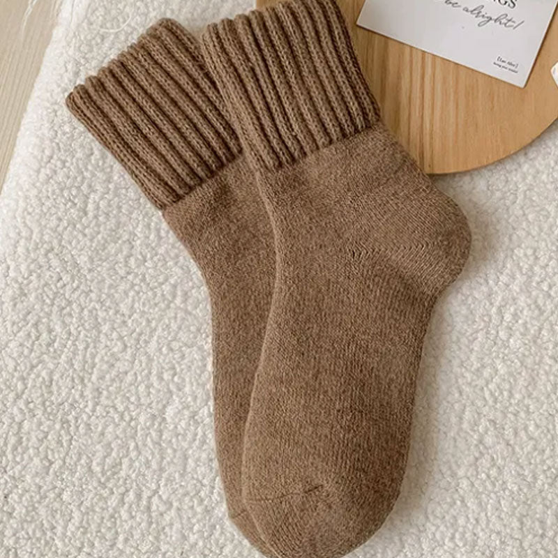 🧦 5 Paar Wollsocken für Damen – Warme Socken mittlerer Größe
