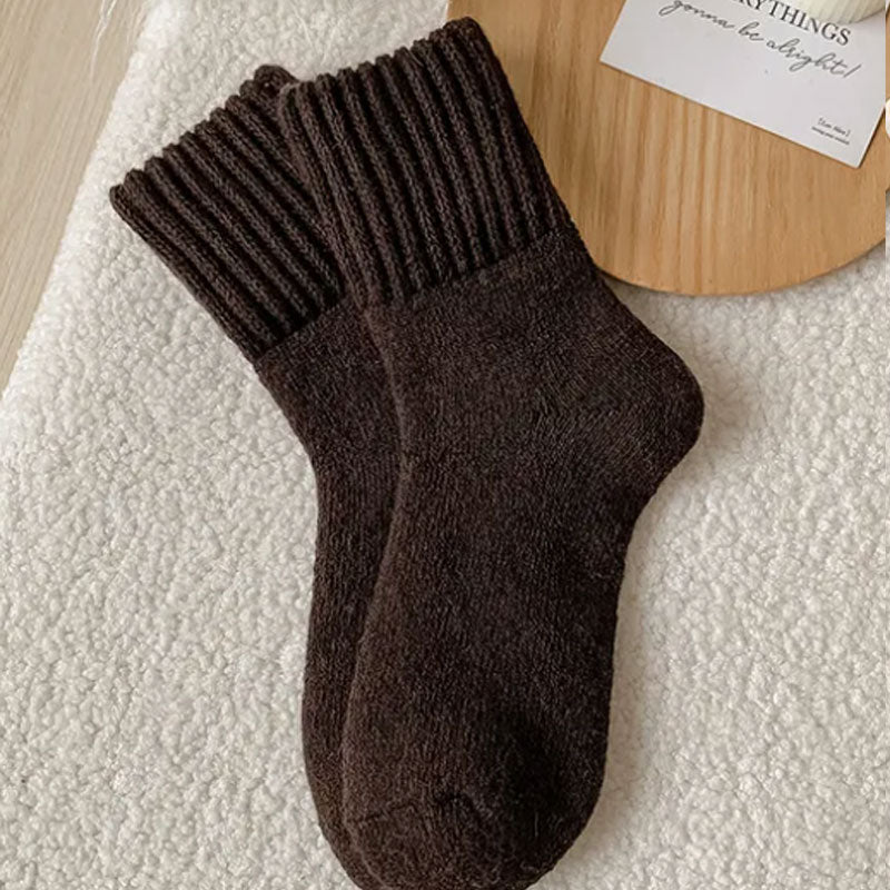 🧦 5 Paar Wollsocken für Damen – Warme Socken mittlerer Größe