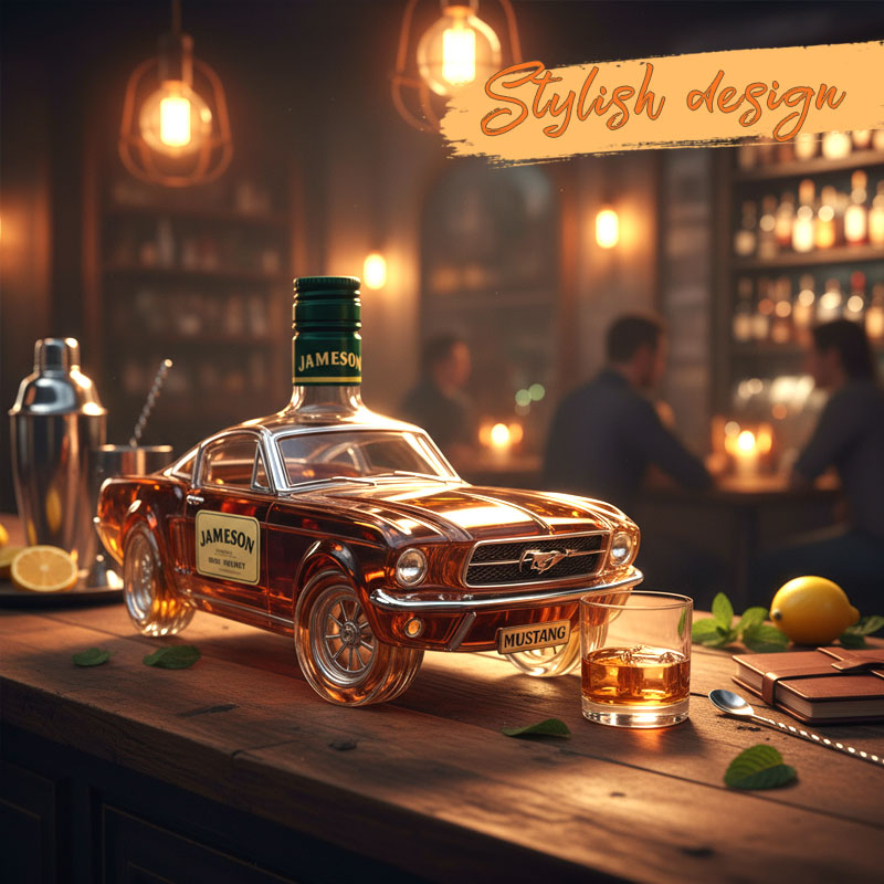 Polizeiauto Whiskyflasche
