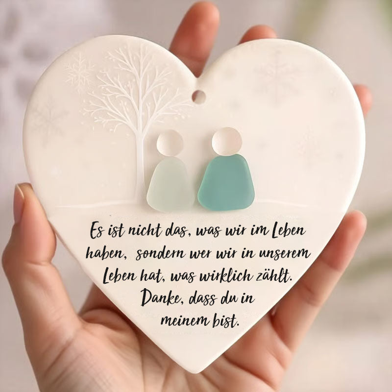 Herzförmiges Seeglas-Freundschaftsdekor🌊✨ Von der Natur geformt und von Hand gefertigt💝