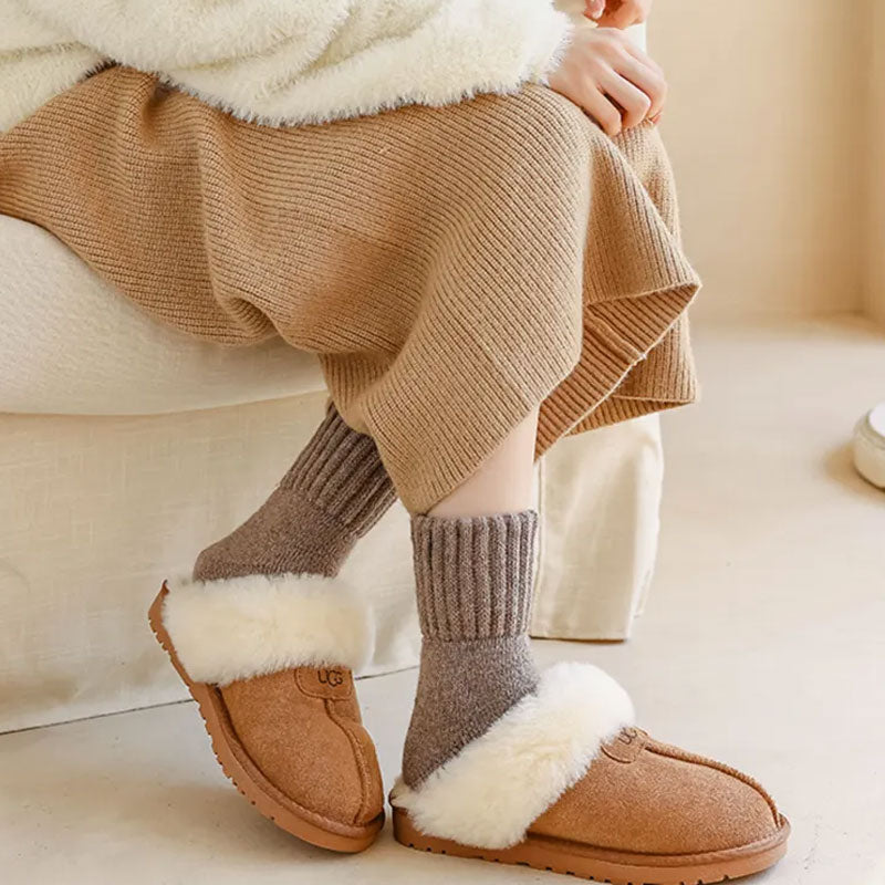 🧦 5 Paar Wollsocken für Damen – Warme Socken mittlerer Größe