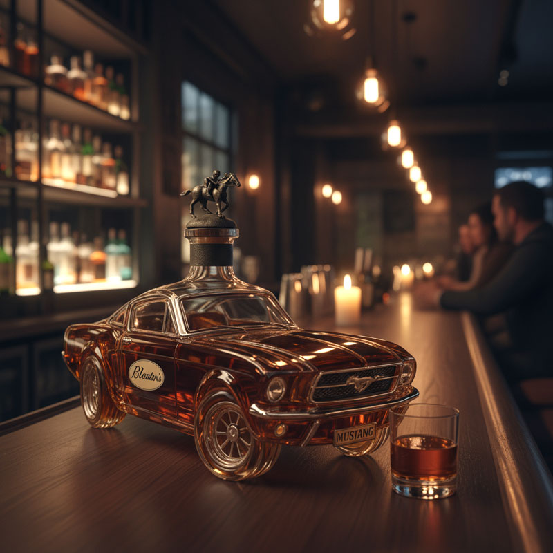 Polizeiauto Whiskyflasche