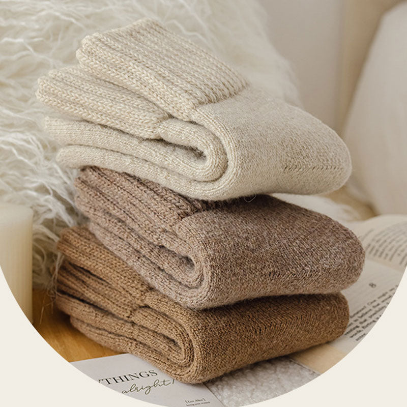 🧦 5 Paar Wollsocken für Damen – Warme Socken mittlerer Größe