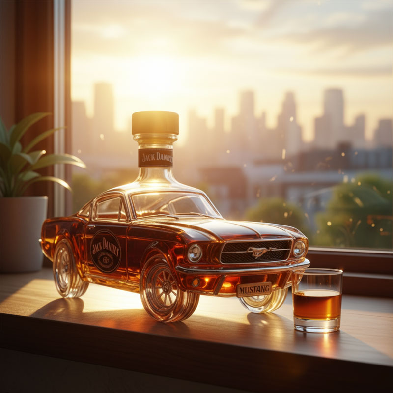 Polizeiauto Whiskyflasche