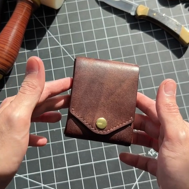 👜Vintage Handgefertigte Leder Geldbörse