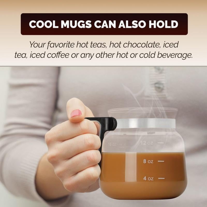 💕49 % RABATT💖☕ 16-Unzen-Glas-Kaffeetasse – Kaffeekannen-Design