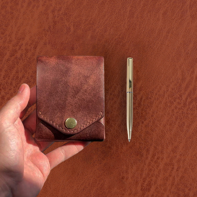 👜Vintage Handgefertigte Leder Geldbörse