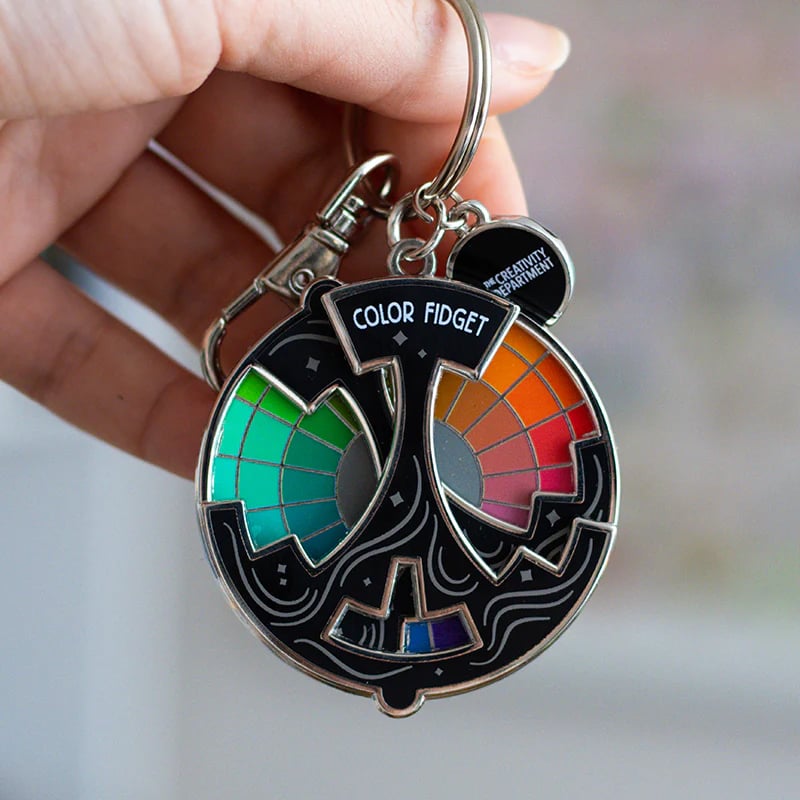 🌈Farbiger Fidget-Emaille-Anstecker (✨Ein Rad mit zwanzig Farbtönen)