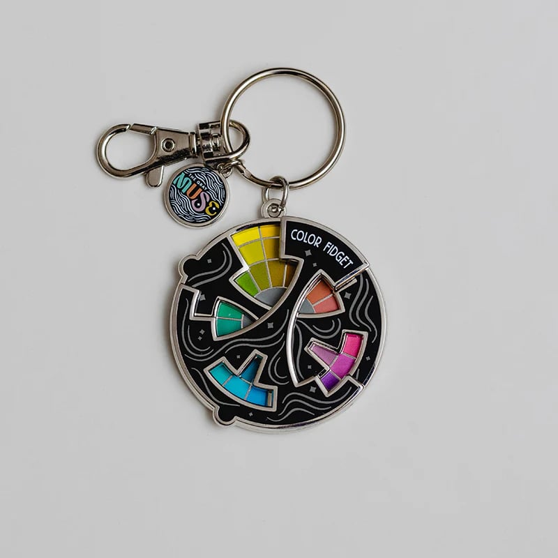 🌈Farbiger Fidget-Emaille-Anstecker (✨Ein Rad mit zwanzig Farbtönen)