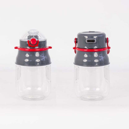 Tragbare Saftflasche mit großem Fassungsvermögen, zwei Deckeln und Strohhalm💥Gratis-Trageriemen bei Ihrer Bestellung - nur heute!