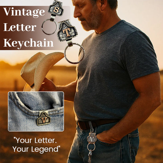 Vintage Letter Schlüsselanhänger
