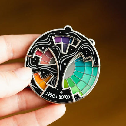 🌈Farbiger Fidget-Emaille-Anstecker (✨Ein Rad mit zwanzig Farbtönen)
