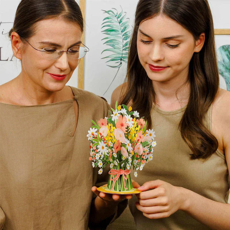 Papierowa miłość 3D Pop-Up Walentynkowa kartka 🌹 Romantyczny bukiet kwiatów na pamiątkę 💌 Idealny prezent dla ukochanych osób 🎁