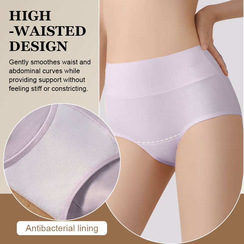 Wysokie majtki bawełniane z lekkim efektem modelującym – miękka wygoda ✨☁️
