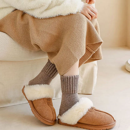 🧦 5 Paar Wollsocken für Damen – Warme Socken mittlerer Größe