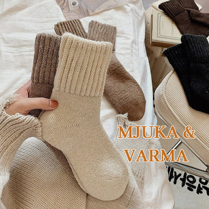 🧦 5 Paar Wollsocken für Damen – Warme Socken mittlerer Größe