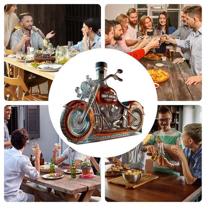 Kreative Motorrad-Glasweinflasche