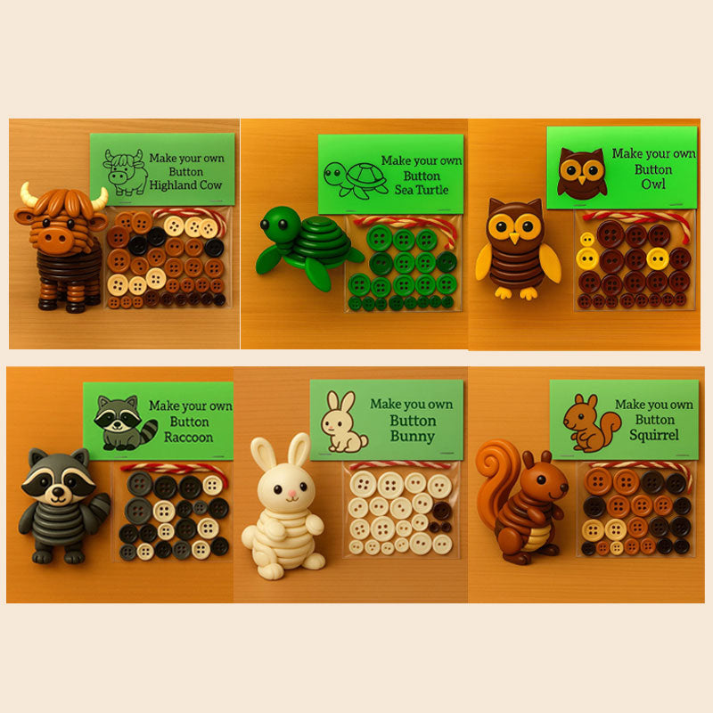 🔥Letzter Tag 49 % Rabatt – DIY-Knopf-Bastelset „Highland Animal Cow“