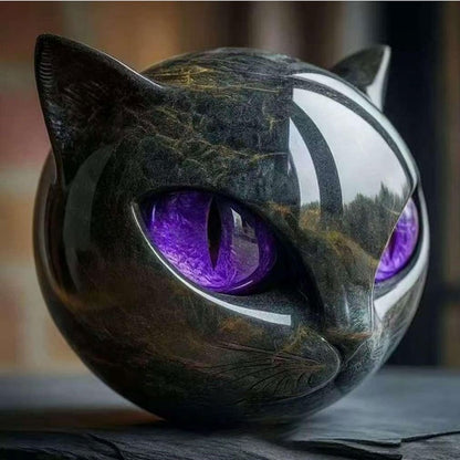🔥LAST DAY 50% OFF - Herrschaftlicher Wohnakzent & raffiniertes Meisterwerk der Gegenwart - Opulente schwarze Katzenskulptur