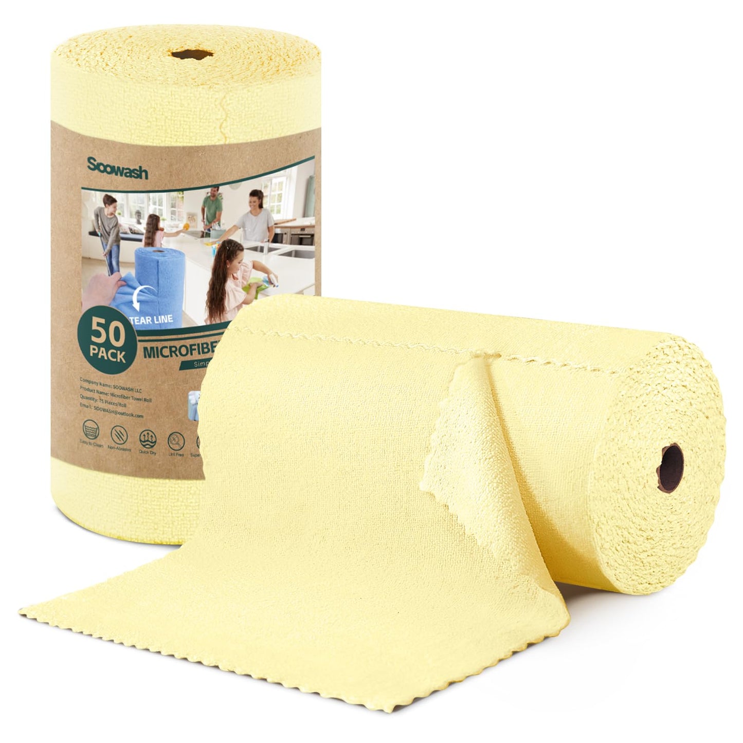 🧼🌀 Mikrofaser-Reinigungstücher Rolle